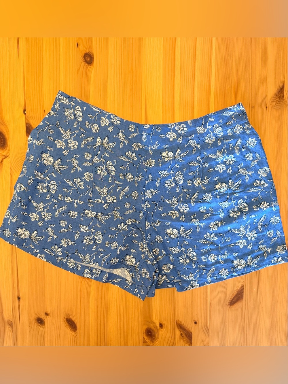 LOFT Blue Floral High-Waist Women's Shorts